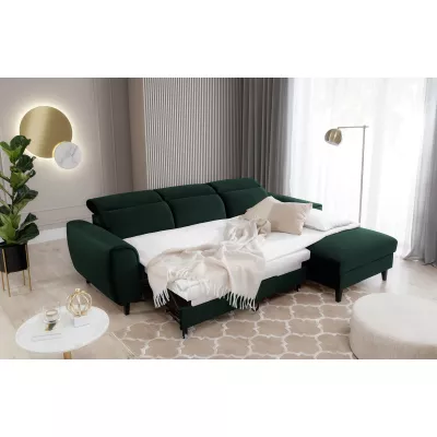 Elegantes Ecksofa SUNNIVA – dunkelgrün, rechte Ecke