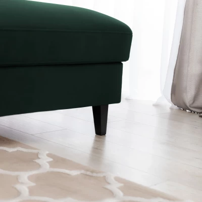 Elegantes Ecksofa SUNNIVA – dunkelgrün, rechte Ecke