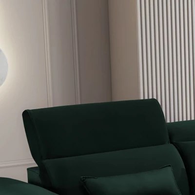 Elegantes Ecksofa SUNNIVA – dunkelgrün, rechte Ecke
