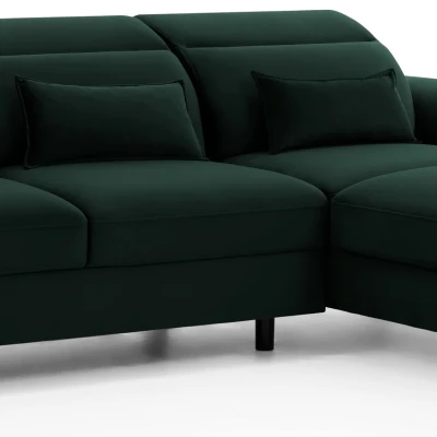 Elegantes Ecksofa SUNNIVA – dunkelgrün, rechte Ecke
