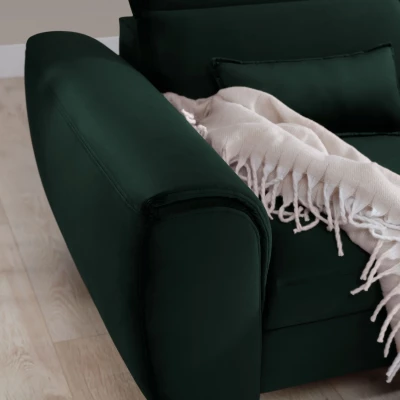 Elegantes Ecksofa SUNNIVA – dunkelgrün, rechte Ecke