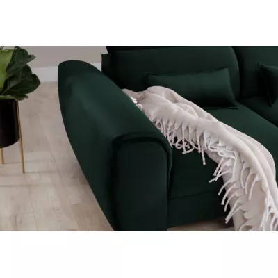 Elegantes Ecksofa SUNNIVA – dunkelgrün, rechte Ecke