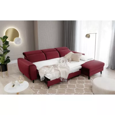 Elegantes Ecksofa SUNNIVA – rot, rechte Ecke
