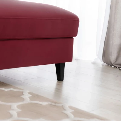Elegantes Ecksofa SUNNIVA – rot, rechte Ecke