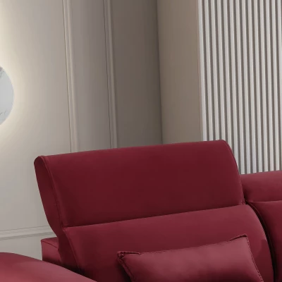 Elegantes Ecksofa SUNNIVA – rot, rechte Ecke