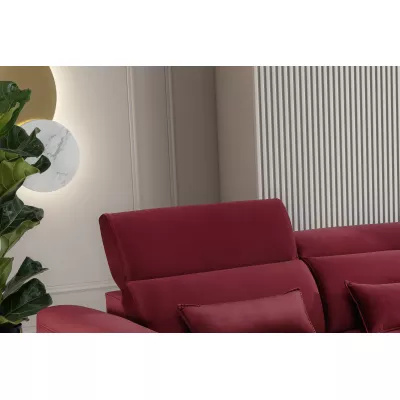 Elegantes Ecksofa SUNNIVA – rot, rechte Ecke