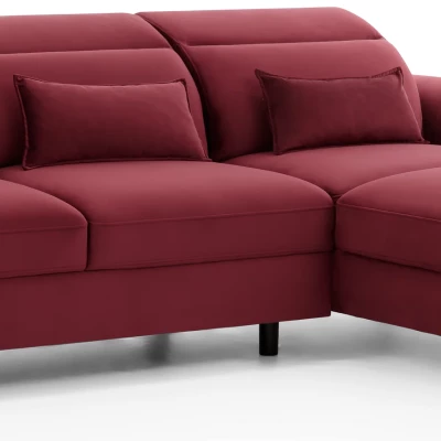 Elegantes Ecksofa SUNNIVA – rot, rechte Ecke