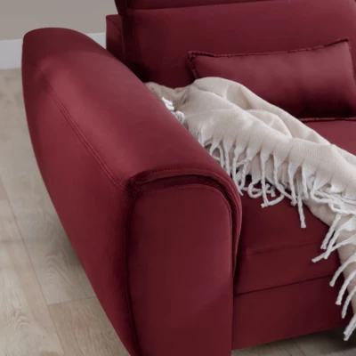 Elegantes Ecksofa SUNNIVA – rot, rechte Ecke