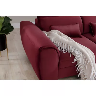 Elegantes Ecksofa SUNNIVA – rot, rechte Ecke