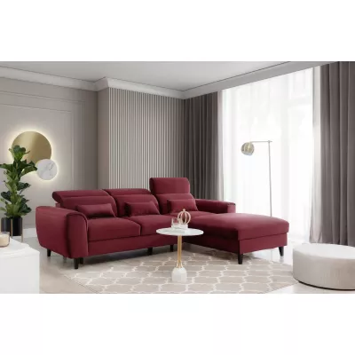Elegantes Ecksofa SUNNIVA – rot, rechte Ecke