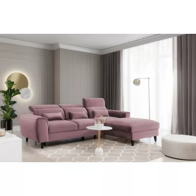 Elegantes Ecksofa SUNNIVA - rosa, rechte Ecke