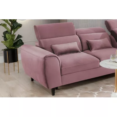 Elegantes Ecksofa SUNNIVA - rosa, rechte Ecke