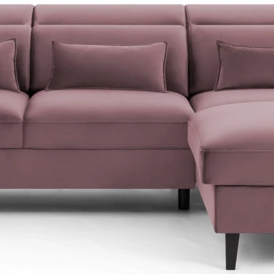 Elegantes Ecksofa SUNNIVA - rosa, rechte Ecke