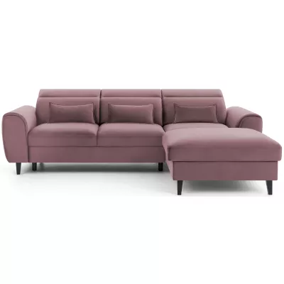 Elegantes Ecksofa SUNNIVA - rosa, rechte Ecke