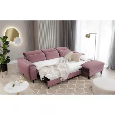Elegantes Ecksofa SUNNIVA - rosa, rechte Ecke