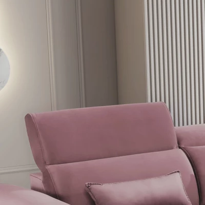 Elegantes Ecksofa SUNNIVA - rosa, rechte Ecke