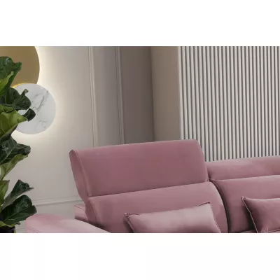 Elegantes Ecksofa SUNNIVA - rosa, rechte Ecke