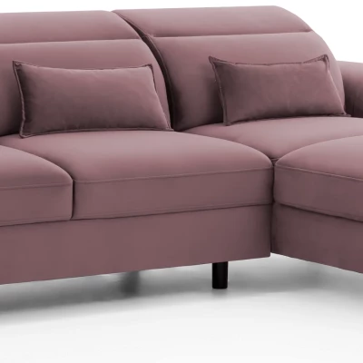 Elegantes Ecksofa SUNNIVA - rosa, rechte Ecke
