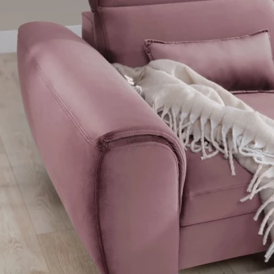 Elegantes Ecksofa SUNNIVA - rosa, rechte Ecke