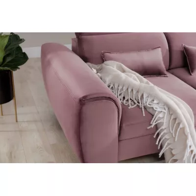 Elegantes Ecksofa SUNNIVA - rosa, rechte Ecke