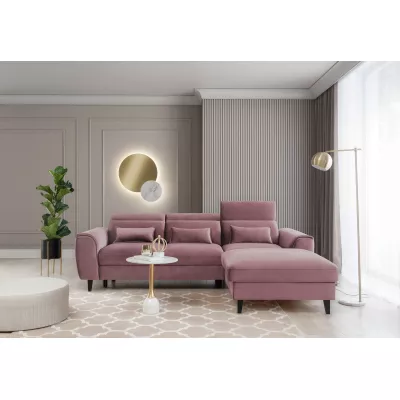 Elegantes Ecksofa SUNNIVA - rosa, rechte Ecke