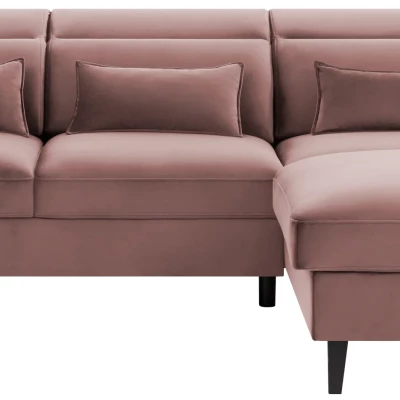 Elegantes Ecksofa SUNNIVA – hellrosa, rechte Ecke