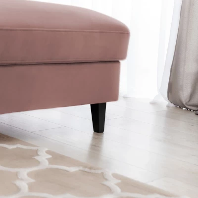 Elegantes Ecksofa SUNNIVA – hellrosa, rechte Ecke