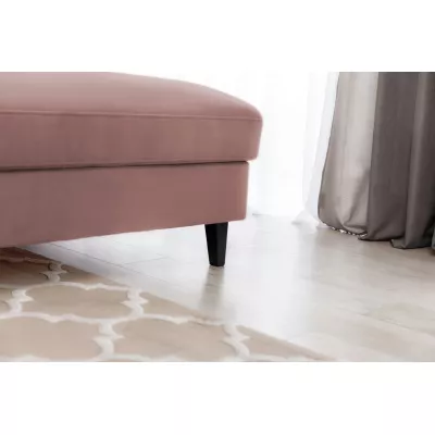 Elegantes Ecksofa SUNNIVA – hellrosa, rechte Ecke