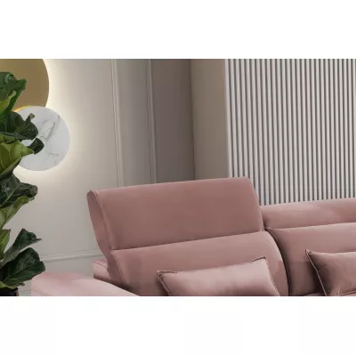 Elegantes Ecksofa SUNNIVA – hellrosa, rechte Ecke