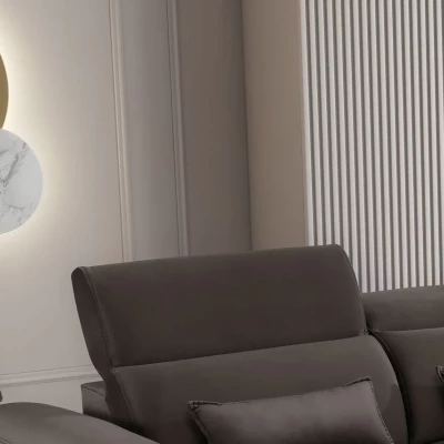 Elegantes Ecksofa SUNNIVA - braun, rechte Ecke