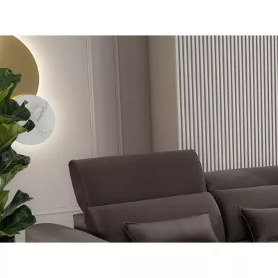 Elegantes Ecksofa SUNNIVA - braun, rechte Ecke