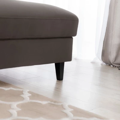Elegantes Ecksofa SUNNIVA - braun, rechte Ecke