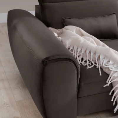 Elegantes Ecksofa SUNNIVA - braun, rechte Ecke
