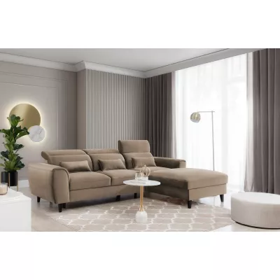 Elegantes Ecksofa SUNNIVA – beige, rechte Ecke