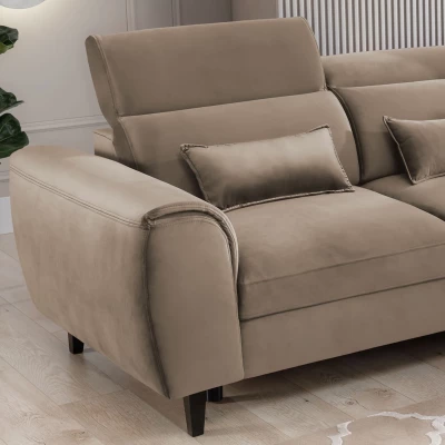 Elegantes Ecksofa SUNNIVA – beige, rechte Ecke
