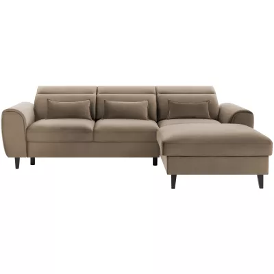 Elegantes Ecksofa SUNNIVA – beige, rechte Ecke