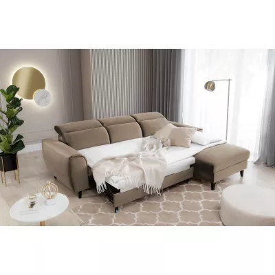 Elegantes Ecksofa SUNNIVA – beige, rechte Ecke