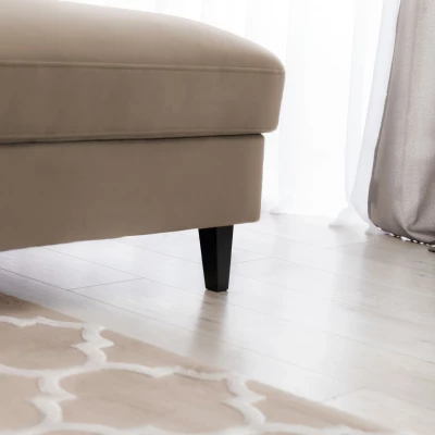 Elegantes Ecksofa SUNNIVA – beige, rechte Ecke