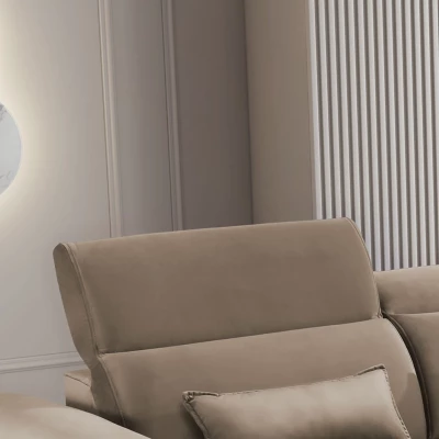 Elegantes Ecksofa SUNNIVA – beige, rechte Ecke