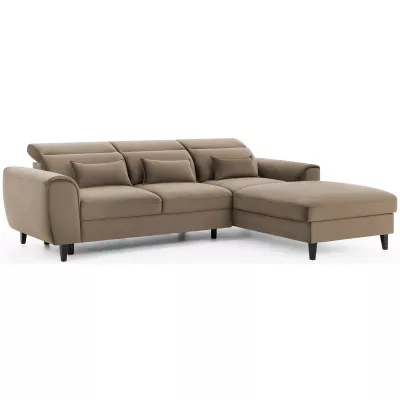 Elegantes Ecksofa SUNNIVA – beige, rechte Ecke