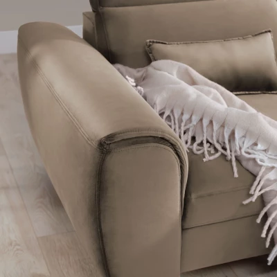 Elegantes Ecksofa SUNNIVA – beige, rechte Ecke