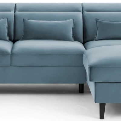 Elegantes Ecksofa SUNNIVA – hellblau, rechte Ecke