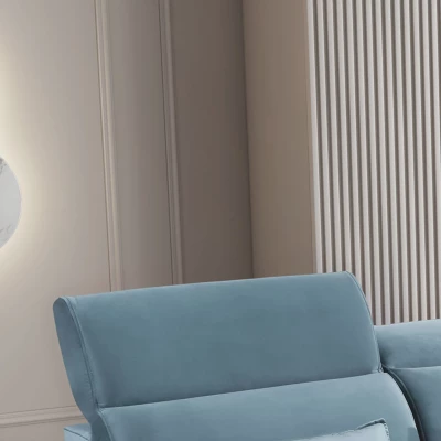 Elegantes Ecksofa SUNNIVA – hellblau, rechte Ecke