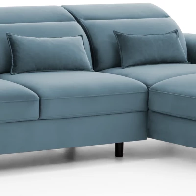 Elegantes Ecksofa SUNNIVA – hellblau, rechte Ecke