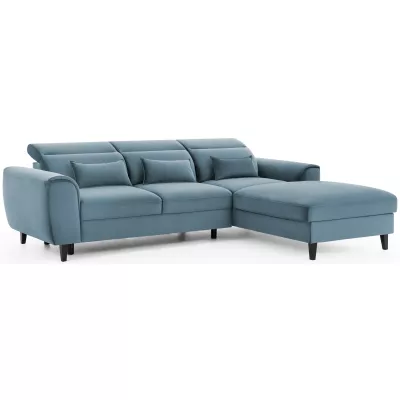 Elegantes Ecksofa SUNNIVA – hellblau, rechte Ecke