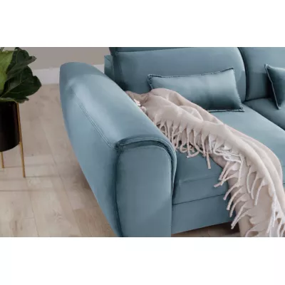 Elegantes Ecksofa SUNNIVA – hellblau, rechte Ecke
