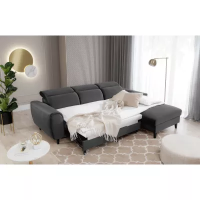 Elegantes Ecksofa SUNNIVA – dunkelgrau, rechte Ecke