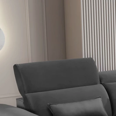 Elegantes Ecksofa SUNNIVA – dunkelgrau, rechte Ecke