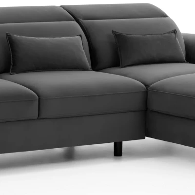 Elegantes Ecksofa SUNNIVA – dunkelgrau, rechte Ecke
