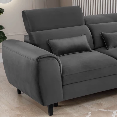 Elegantes Ecksofa SUNNIVA – dunkelgrau, rechte Ecke